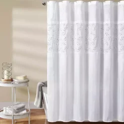Online Kirklands Home Sequined Shower Curtain White