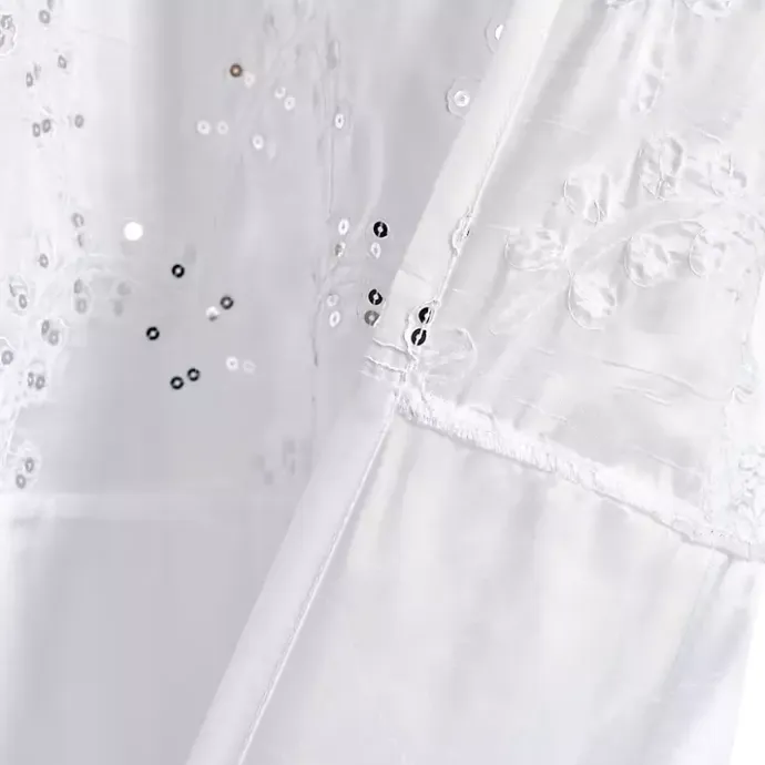 Online Kirklands Home Sequined Shower Curtain White