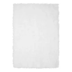 New Kirklands Home Shag Washable Area Rug, 5x7 White