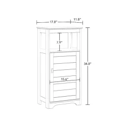 Discount Kirklands Home Shutter Single Door Storage Cabinet White