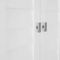 Clearance Kirklands Home Shutter Two Door Corner Storage Cabinet White