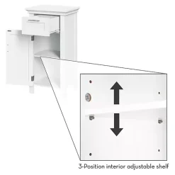Online Kirklands Home Single Drawer Cabinet White