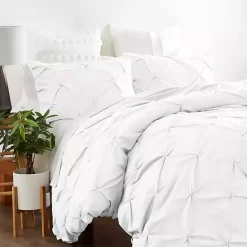 New Kirklands Home Soft Pinched 3-pc. Twin Duvet Cover Set White