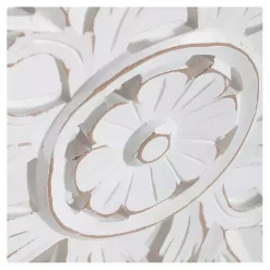 Sale Kirklands Home Sqaure Medallion Wood Plaque White