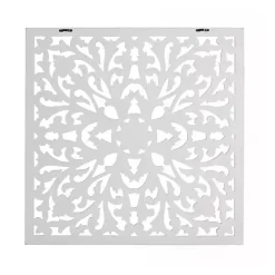 Sale Kirklands Home Sqaure Medallion Wood Plaque White