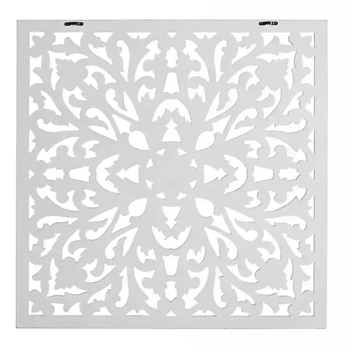 Sale Kirklands Home Sqaure Medallion Wood Plaque White