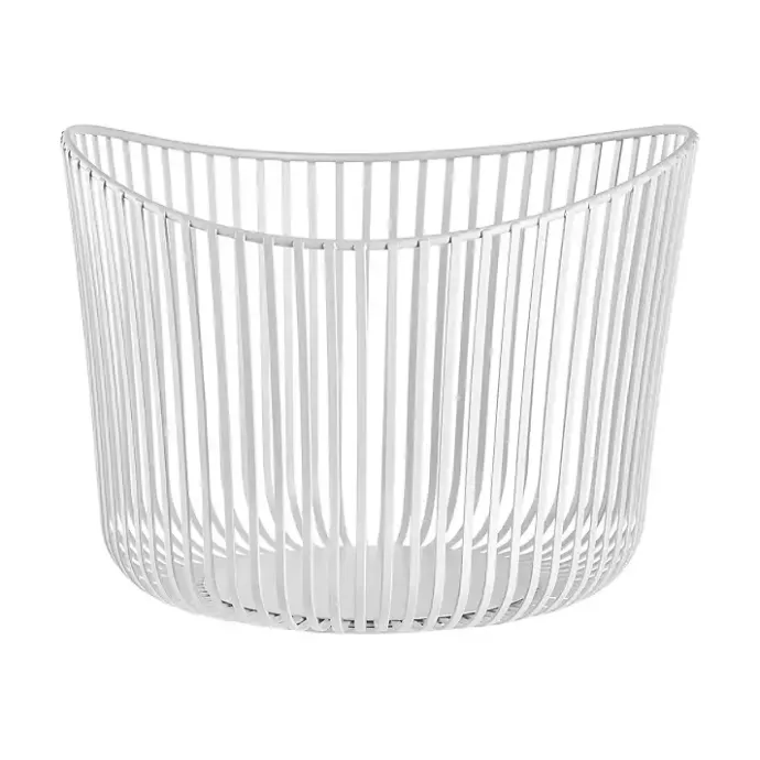 Kirklands Home Steel Modo Storage Basket White