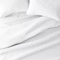 New Kirklands Home Stitched Diamond 3-pc. Queen Quilt Set White