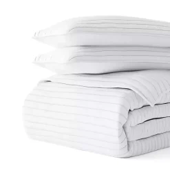 Best Kirklands Home Stitched Stripes 3-pc. King Quilt Set White