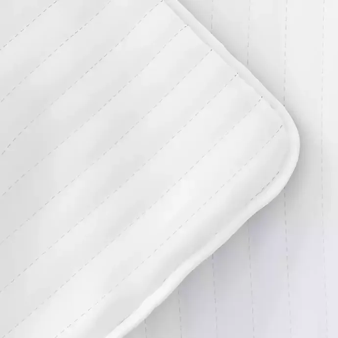 Best Kirklands Home Stitched Stripes 3-pc. King Quilt Set White