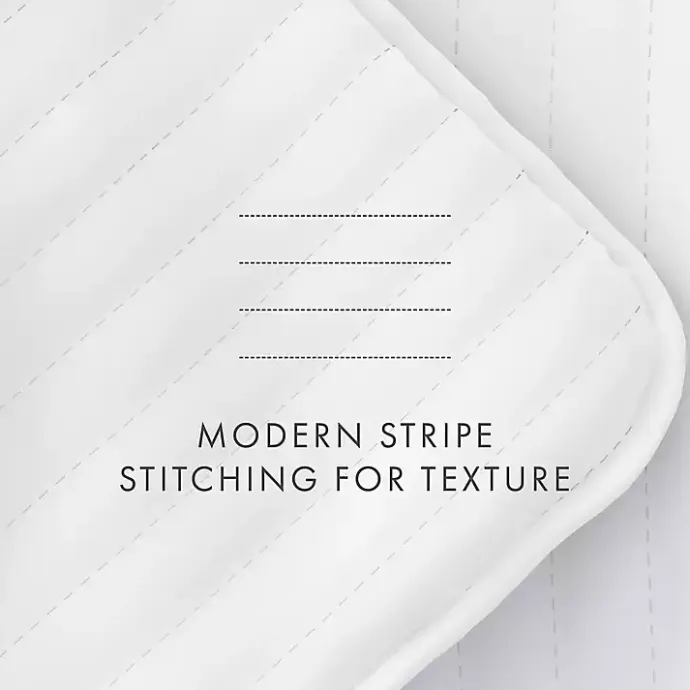 Best Kirklands Home Stitched Stripes 3-pc. King Quilt Set White