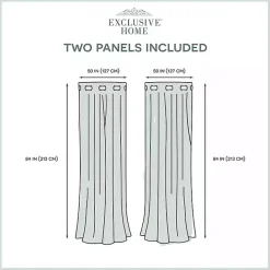 Outlet Kirklands Home Stripe Sheer Curtain Panel Set, 84 in. White
