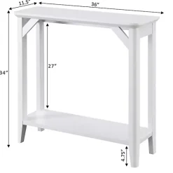 Clearance Kirklands Home Tapered Legs Rustic Console Table White
