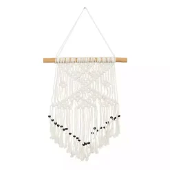 Kirklands Home Tasseled Macrame Wall Hangings, Set of 3 White