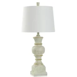 Hot Kirklands Home Textured Spindle Table Lamp White