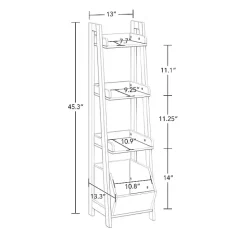 Outlet Kirklands Home 4-Tier Small Ladder Shelf White
