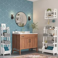 Outlet Kirklands Home 4-Tier Small Ladder Shelf White