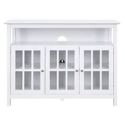 New Kirklands Home Tiered Deluxe Cali Media Cabinet White