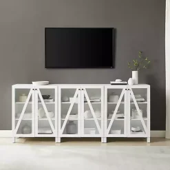 Sale Kirklands Home Triangle 6-Door Wood Media Cabinet White