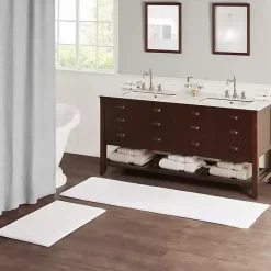 New Kirklands Home Tufted Reversible Bath Mat, 34 in. White