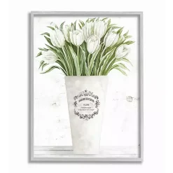 Online Kirklands Home White Tulip Bouquet in a Vase Framed Art Print