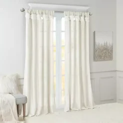 Kirklands Home Twist Top Curtain Panel, 108 in. White