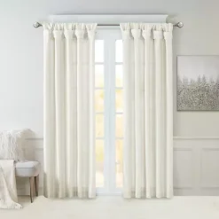 Best Kirklands Home Twist Top Curtain Panel, 84 in. White