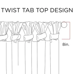New Kirklands Home Twist Top Curtain Panel, 95 in. White