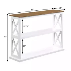 Kirklands Home Two-Tone Double X Sides Console Table White
