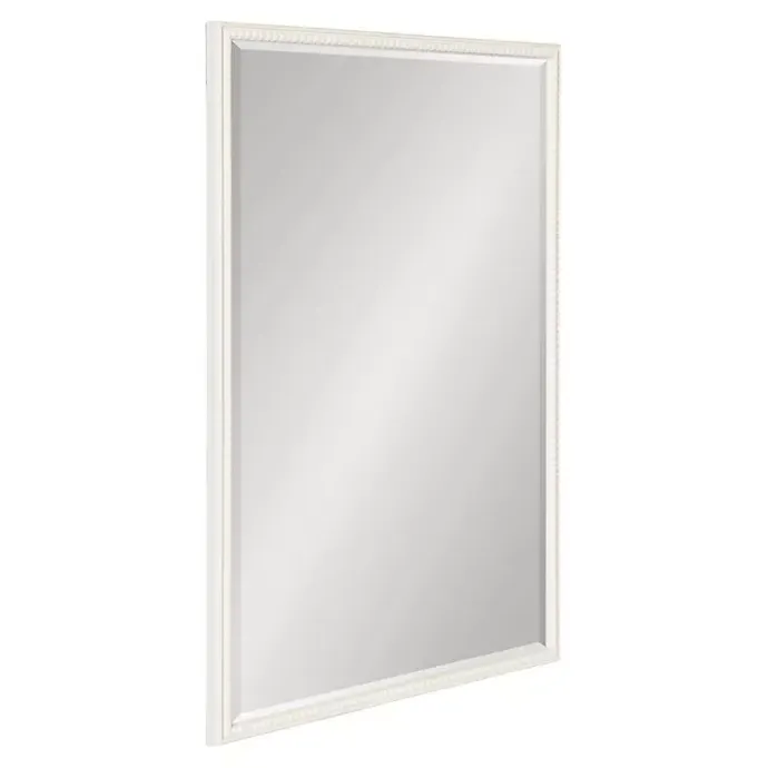 Best Kirklands Home White Vintage Beaded Wall Mirror, 36 in.