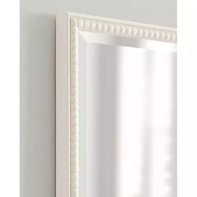 Best Kirklands Home White Vintage Beaded Wall Mirror, 36 in.
