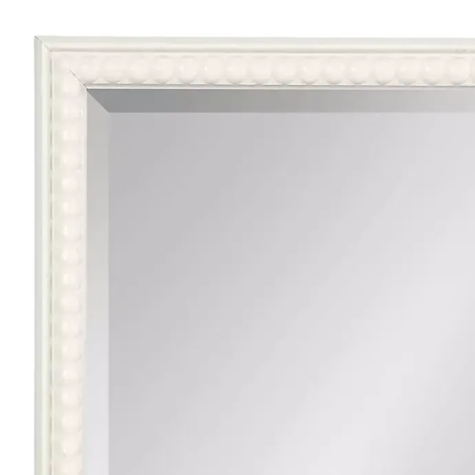 Online Kirklands Home White Vintage Beaded Wall Mirror, 30 in.