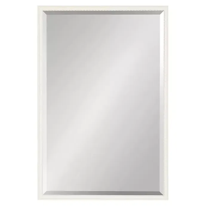 Online Kirklands Home White Vintage Beaded Wall Mirror, 30 in.