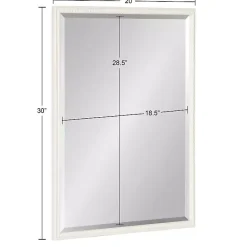 Online Kirklands Home White Vintage Beaded Wall Mirror, 30 in.