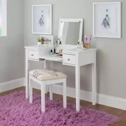 Clearance Kirklands Home Virginia Butterfly 2-pc. Vanity Set White