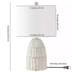 Sale Kirklands Home Weathered Geometric Table Lamp White