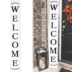 New Kirklands Home Welcome Laurel Porch Board White