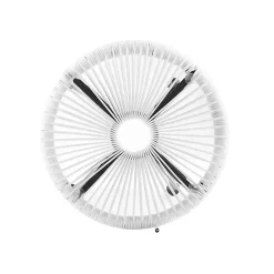 Hot Kirklands Home Wicker and Glass Top Outdoor Side Table White
