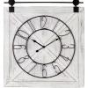 Online Kirklands Home White Wood Barndoor Wall Clock