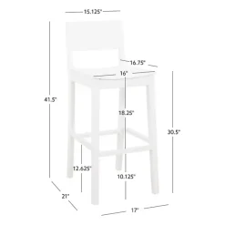 Clearance Kirklands Home Wood Devin Bar Stools, Set of 2 White