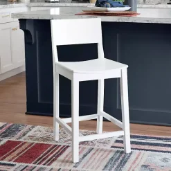Discount Kirklands Home Wood Devin Counter Stools, Set of 2 White