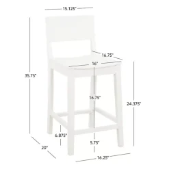 Discount Kirklands Home Wood Devin Counter Stools, Set of 2 White
