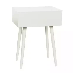 Online Kirklands Home Wood 1-Drawer Arthur Accent Table White