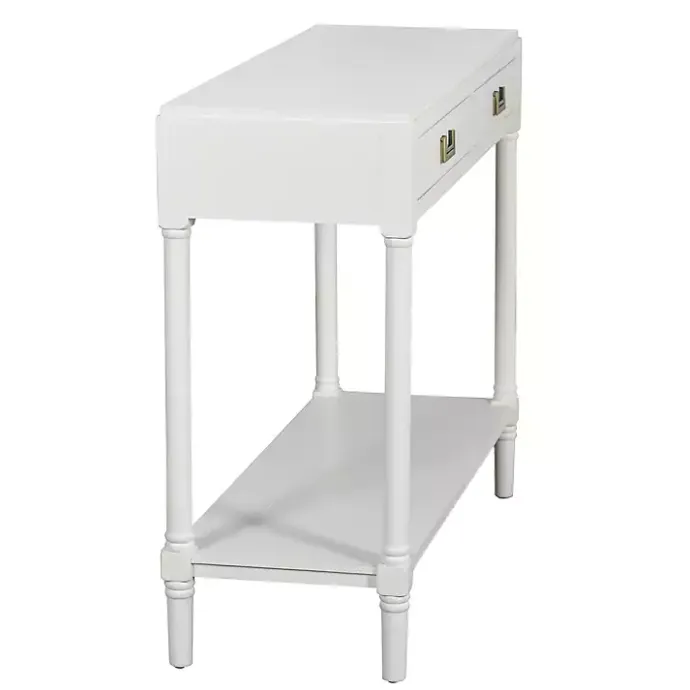 Outlet Kirklands Home Wood 2-Drawer Layla Console Table White