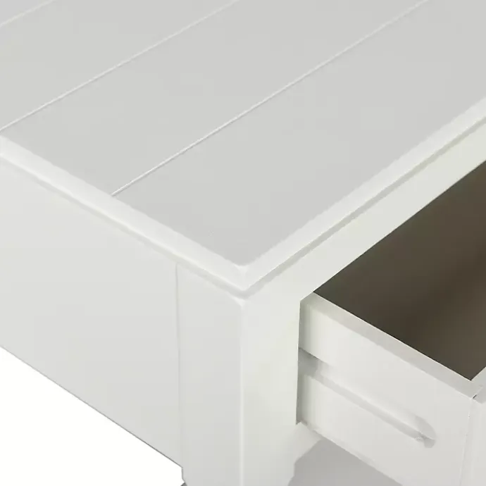 Outlet Kirklands Home Wood 2-Drawer Layla Console Table White