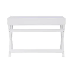 New Kirklands Home Wood 2-Drawer X-Frame Desk White