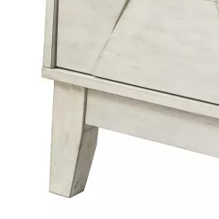 Discount Kirklands Home Wood Geometric 4-Door Cabinet White