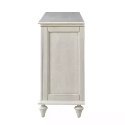New Kirklands Home Wood Glass Door Sideboard Cabinet White
