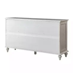 New Kirklands Home Wood Glass Door Sideboard Cabinet White