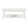 New Kirklands Home White Wood Midcentury Coffee Table